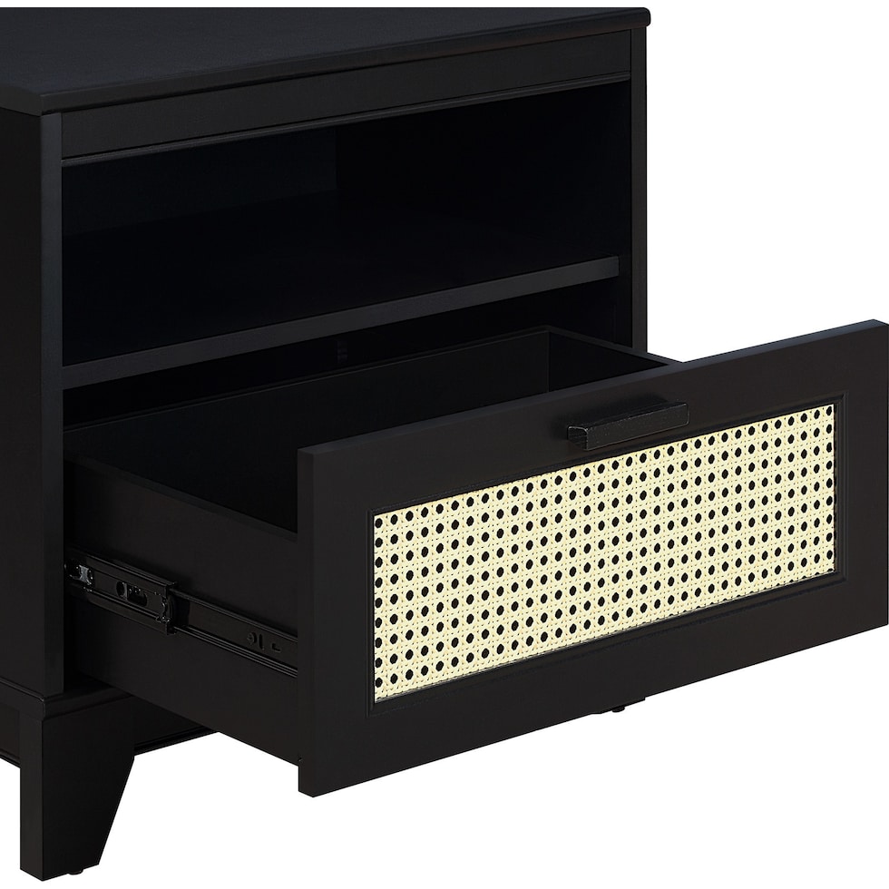 kylian black nightstand   