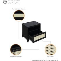 kylian black nightstand   