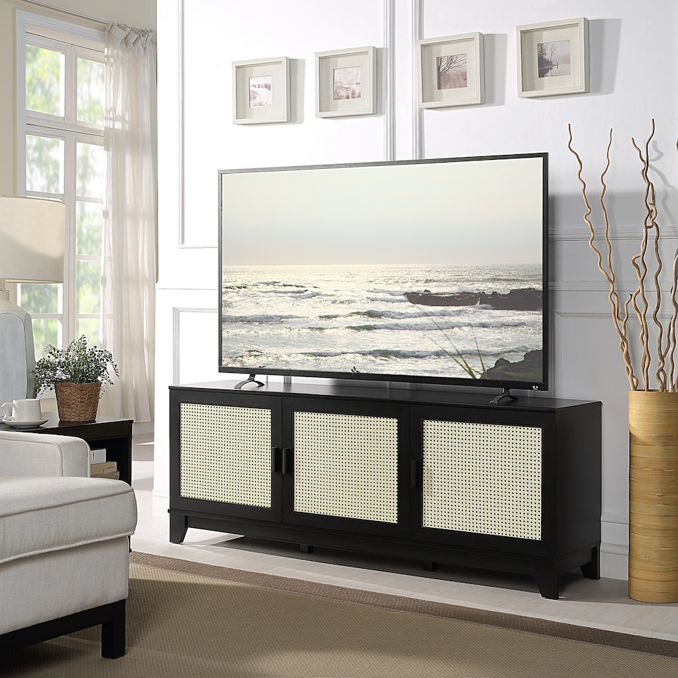 kylian black tv stand   