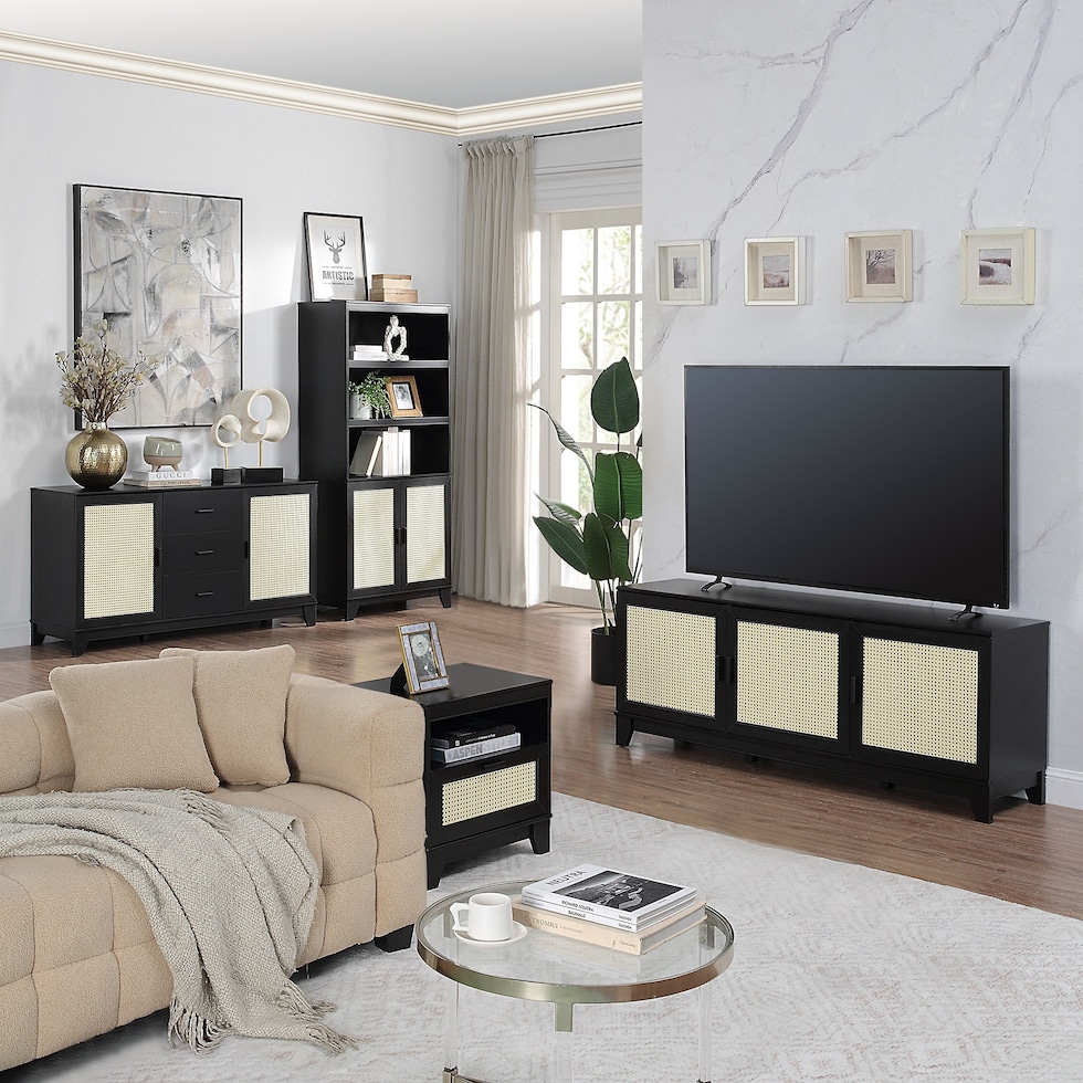 kylian black tv stand   