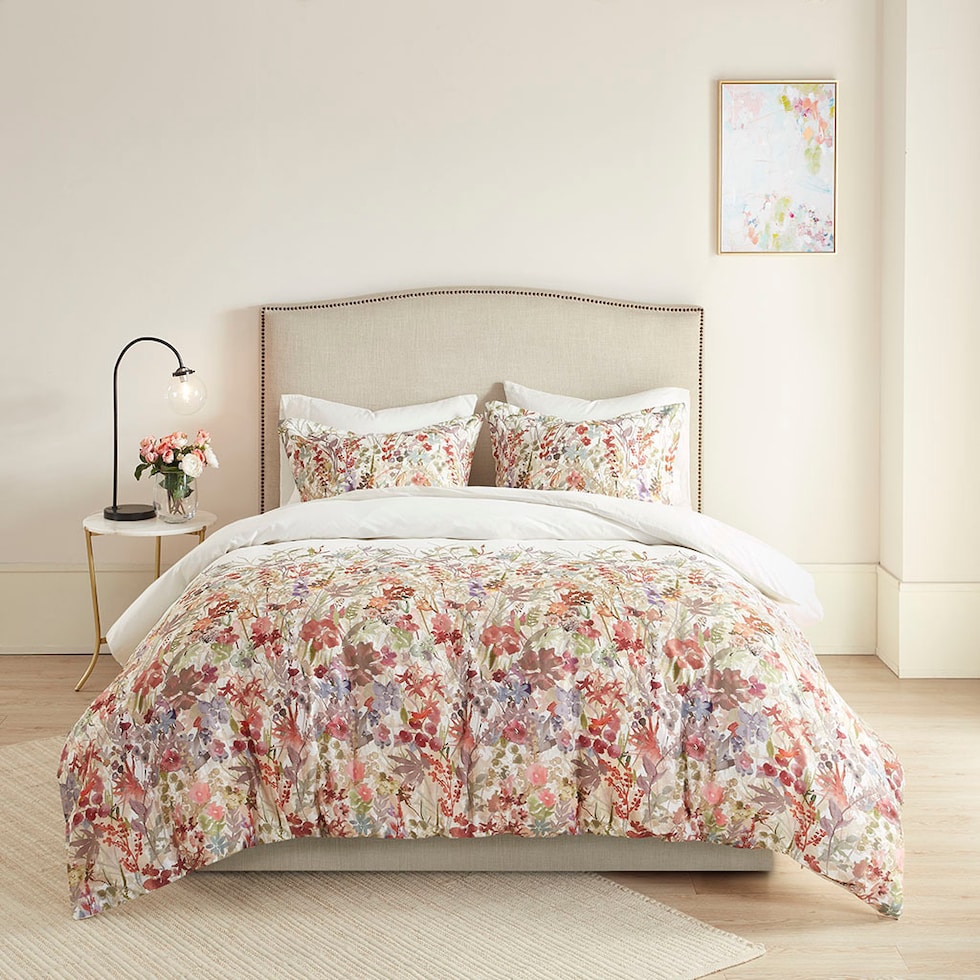kyra multicolor king california king bedding set   