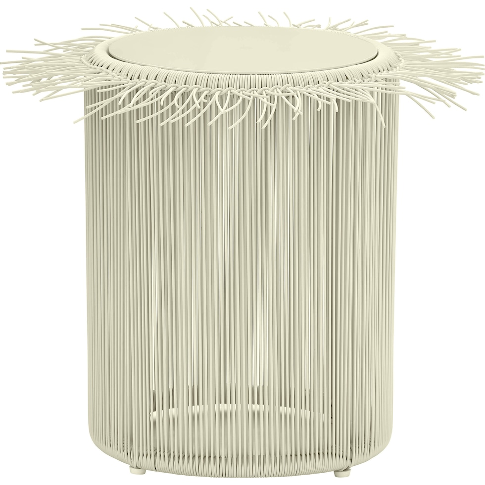 la jolla cream outdoor end table   