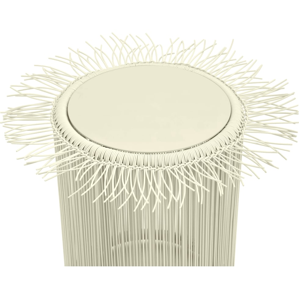 la jolla cream outdoor end table   