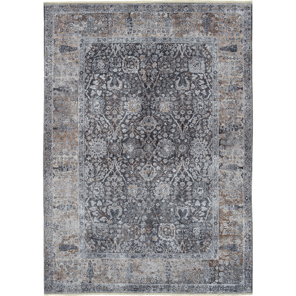 la salle gray area rug  x    