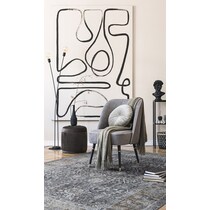 la salle gray area rug  x    