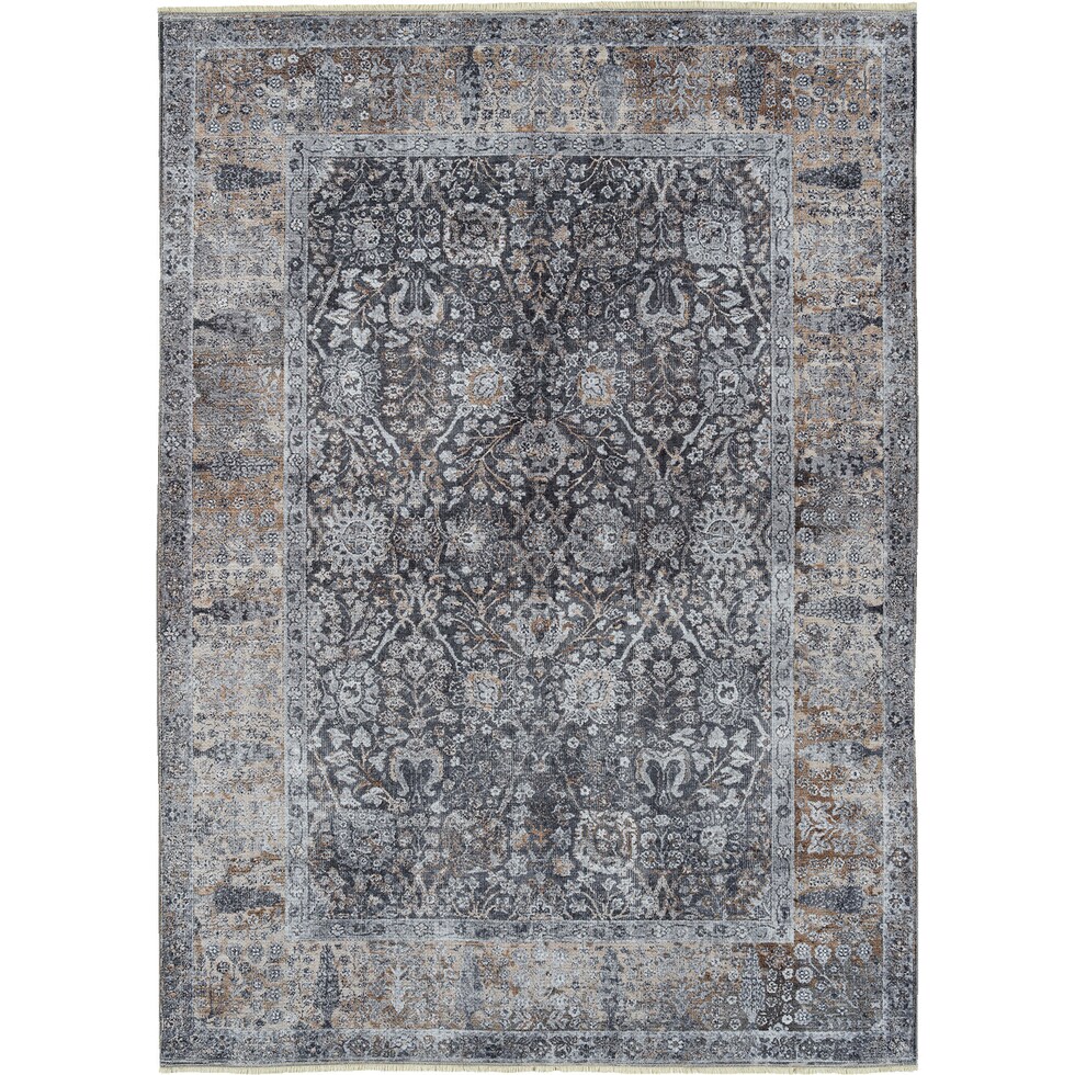 la salle gray area rug  x    