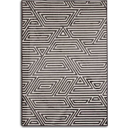 Labyrinth 5' X 8' Area Rug - Charcoal