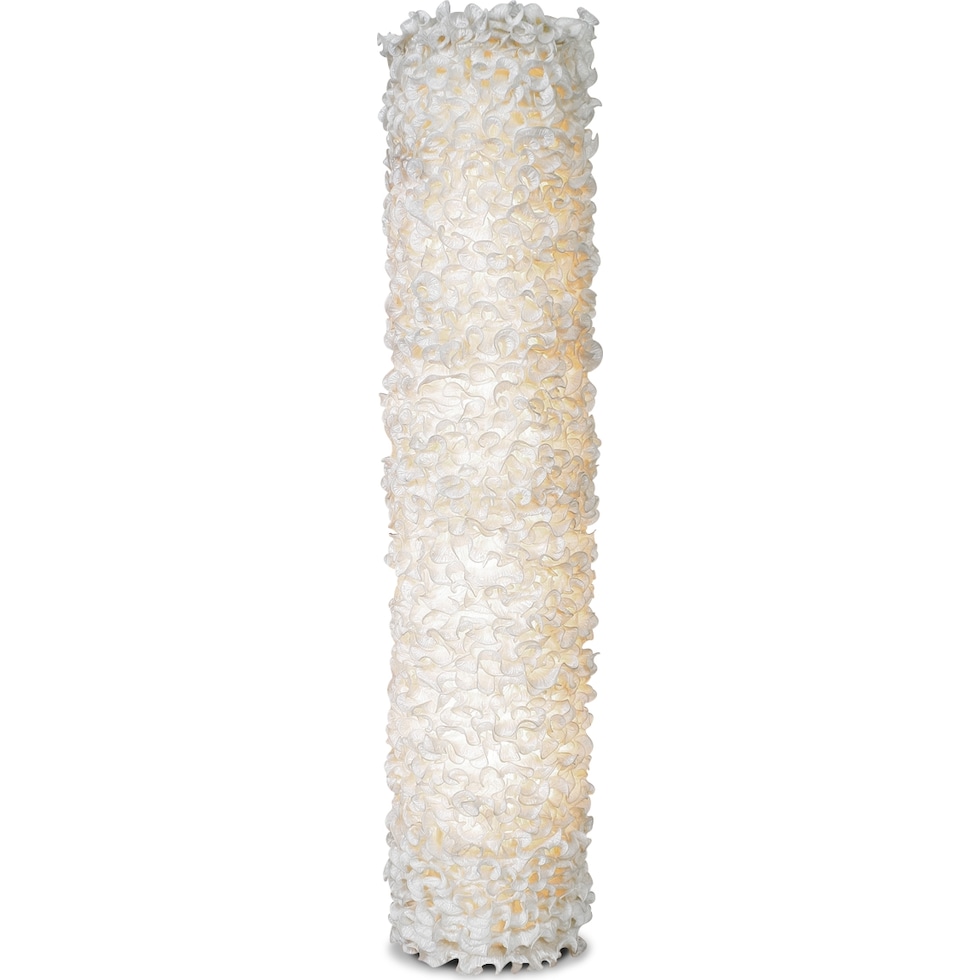 lace tower cream floor lamp   