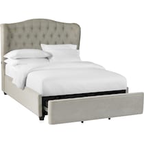 lafayette gray king storage bed   