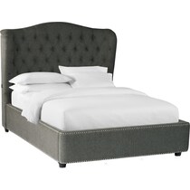 lafayette gray king storage bed   