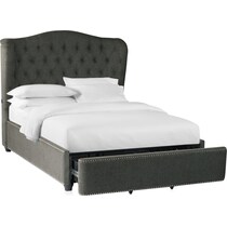 lafayette gray king storage bed   