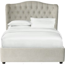 lafayette gray king upholstered bed   