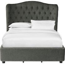lafayette gray queen storage bed   