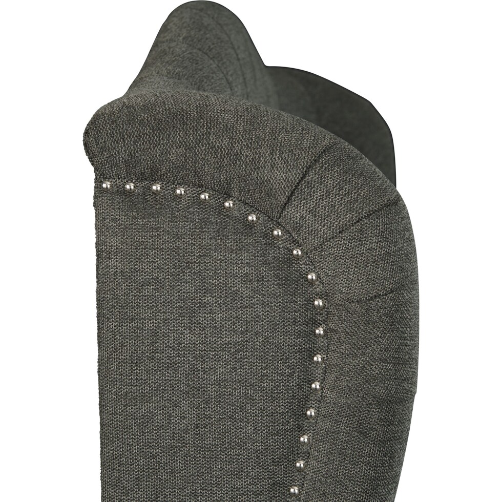 lafayette gray queen upholstered bed   