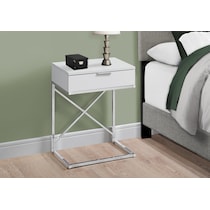 lafe white end table   