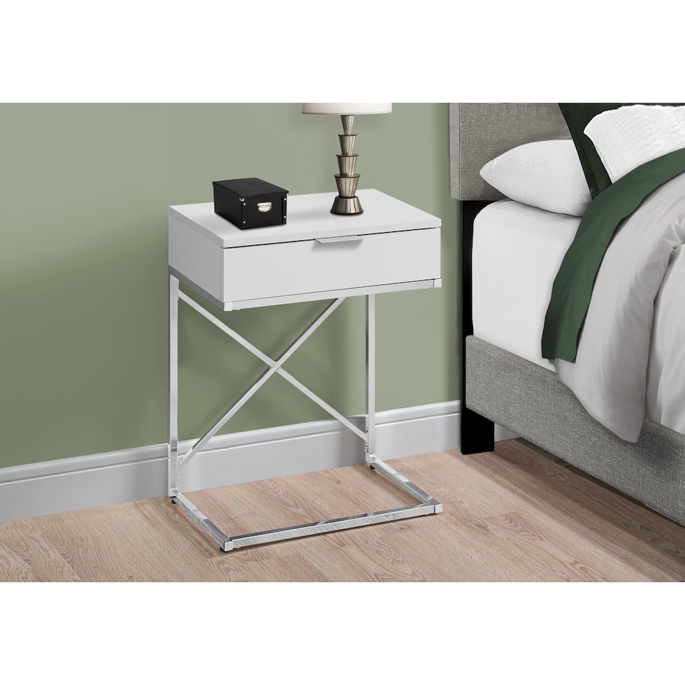 lafe white end table   