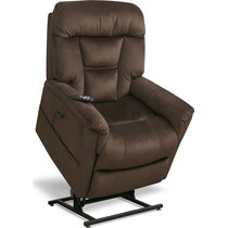 lagos dark brown power lift recliner   