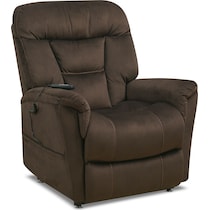 lagos dark brown power lift recliner   