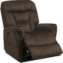 lagos dark brown power lift recliner   
