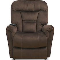 lagos dark brown power lift recliner   