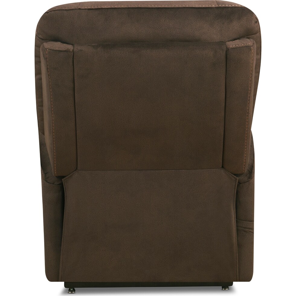 lagos dark brown power lift recliner   