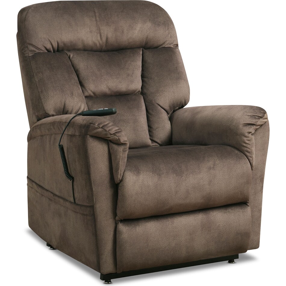 lagos light brown power lift recliner   