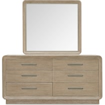 laguna bedroom neutral dresser and mirror   