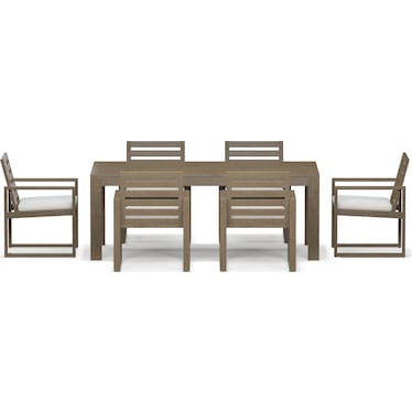 Laguna 7-Piece Outdoor Rectangle Dining Table and 6 Armchairs