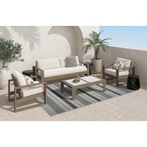laguna outdoor living gray outdoor coffee table   