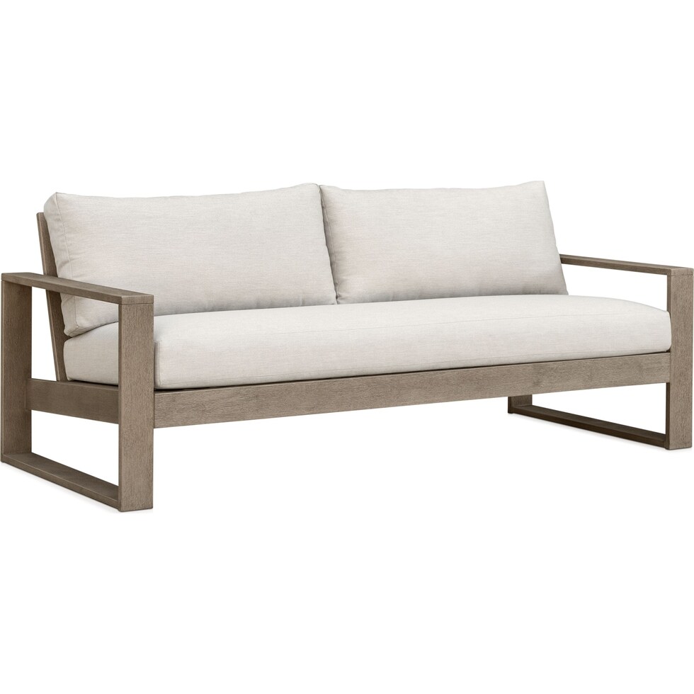 laguna outdoor living gray outdoor sofa   
