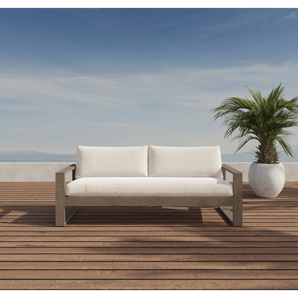 laguna outdoor living gray outdoor sofa   