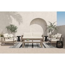 laguna outdoor living gray outdoor sofa   