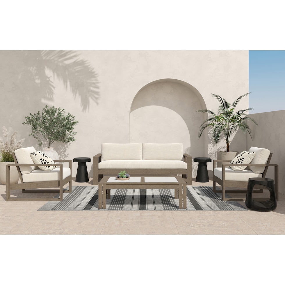 laguna outdoor living gray outdoor sofa   
