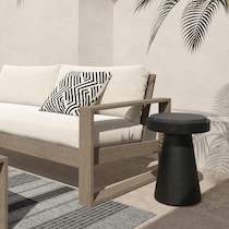 laguna outdoor living gray outdoor sofa   