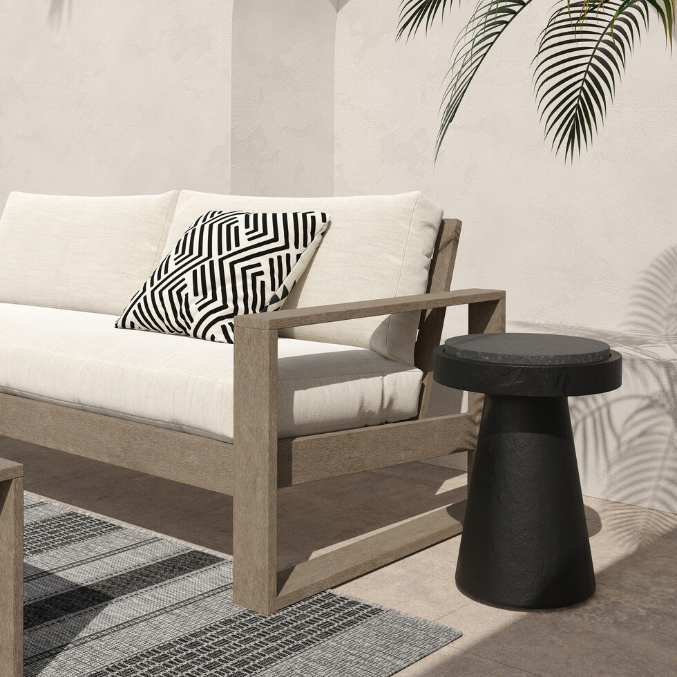 laguna outdoor living gray outdoor sofa   