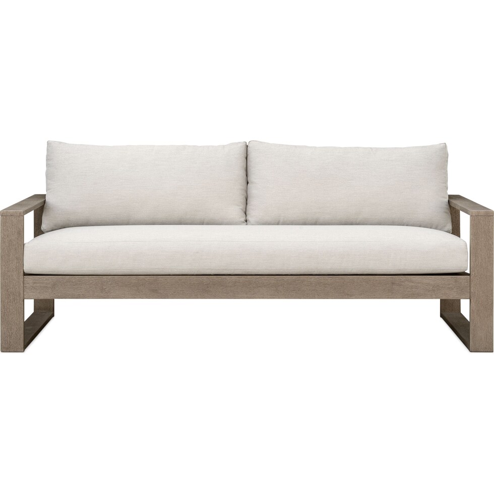 laguna outdoor living gray outdoor sofa   