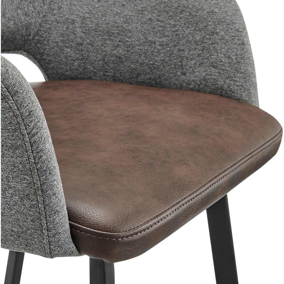 laina gray dark brown bar stool   