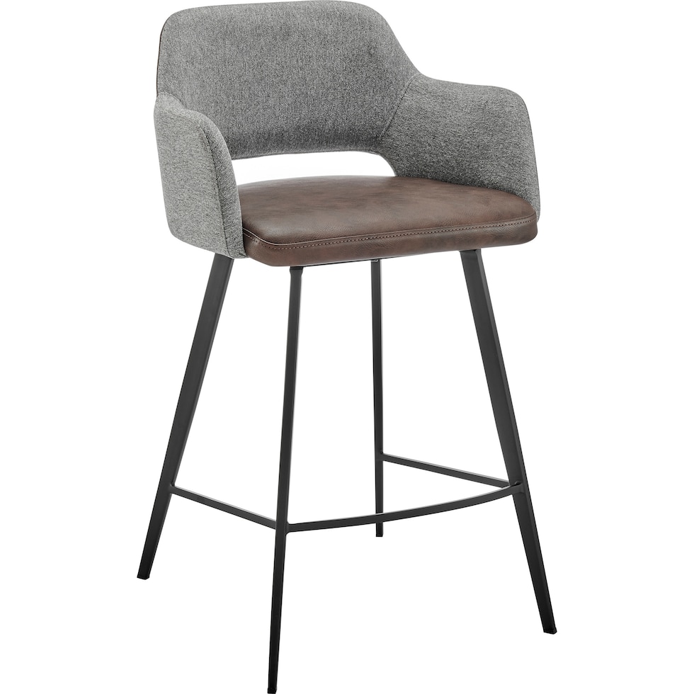 laina gray dark brown counter height stool   