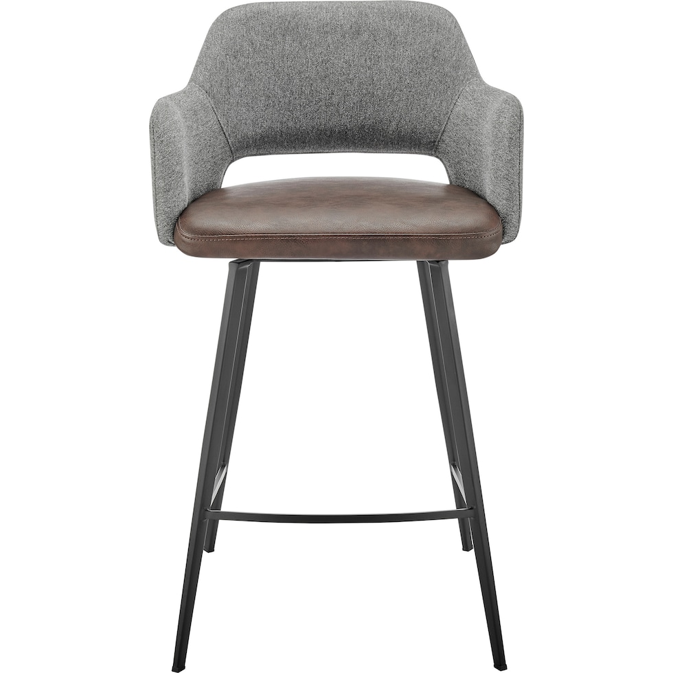 laina gray dark brown counter height stool   