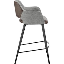 laina gray dark brown counter height stool   