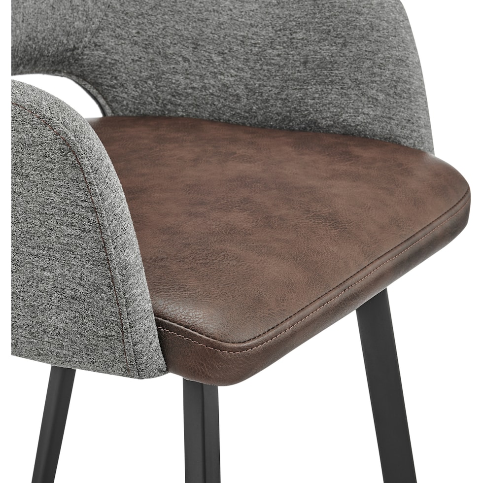 laina gray dark brown counter height stool   