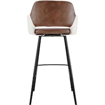 laina ivory dark brown bar stool   