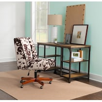 lainey dark brown office chair   