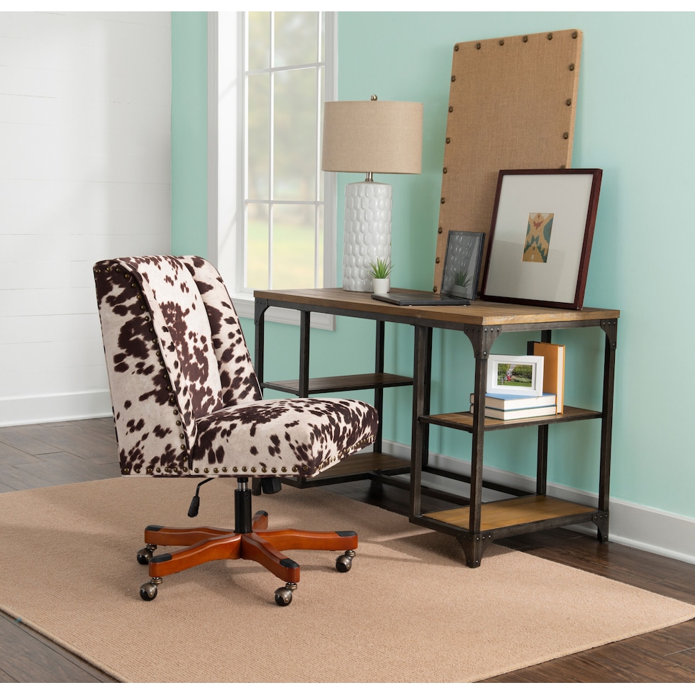 lainey dark brown office chair   