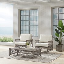 lakeline brown and cream  pc outdoor living   