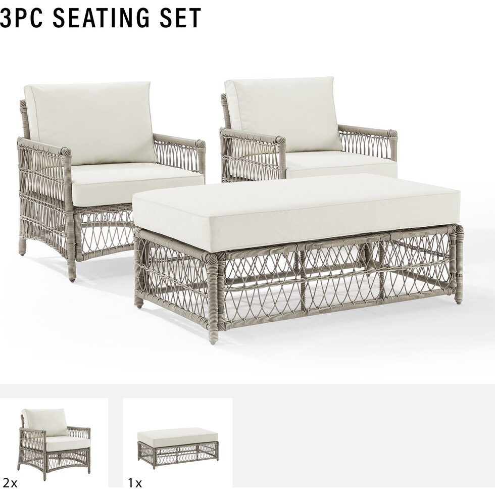 lakeline brown and cream  pc outdoor living   