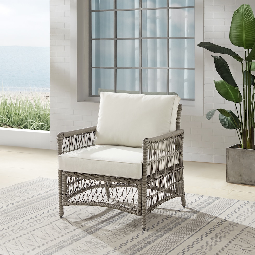 lakeline brown and cream outdoor chair   