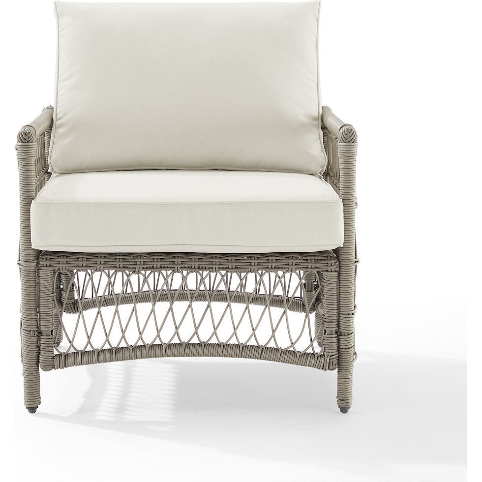 lakeline brown and cream outdoor chair   