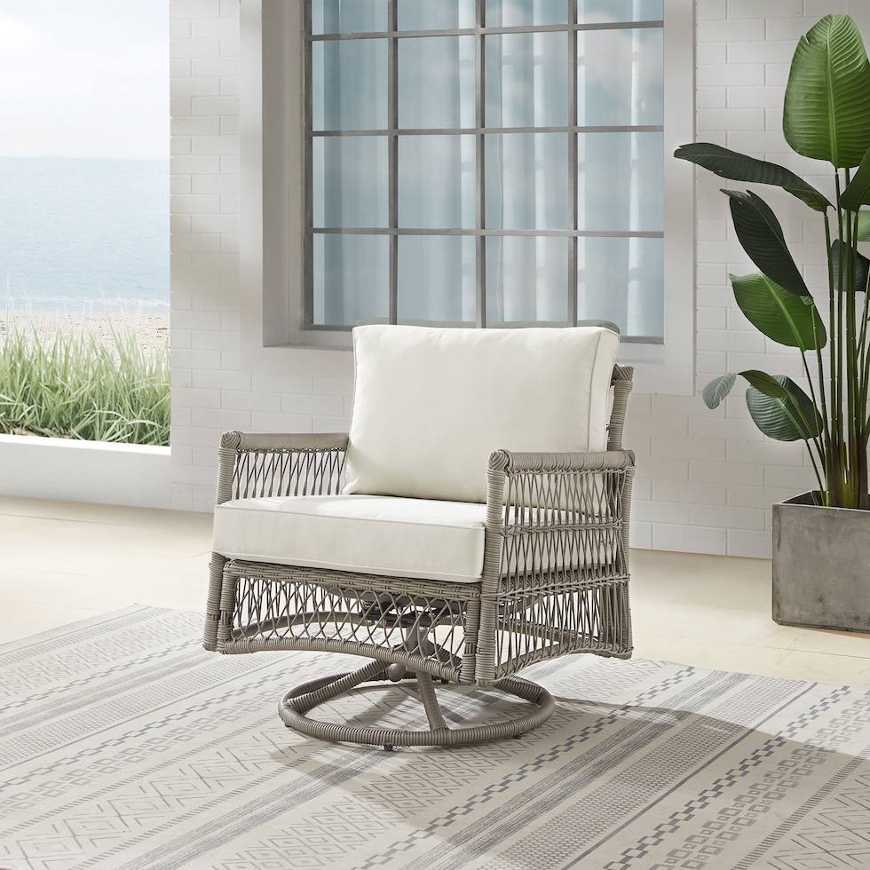 lakeline brown and cream outdoor chair   