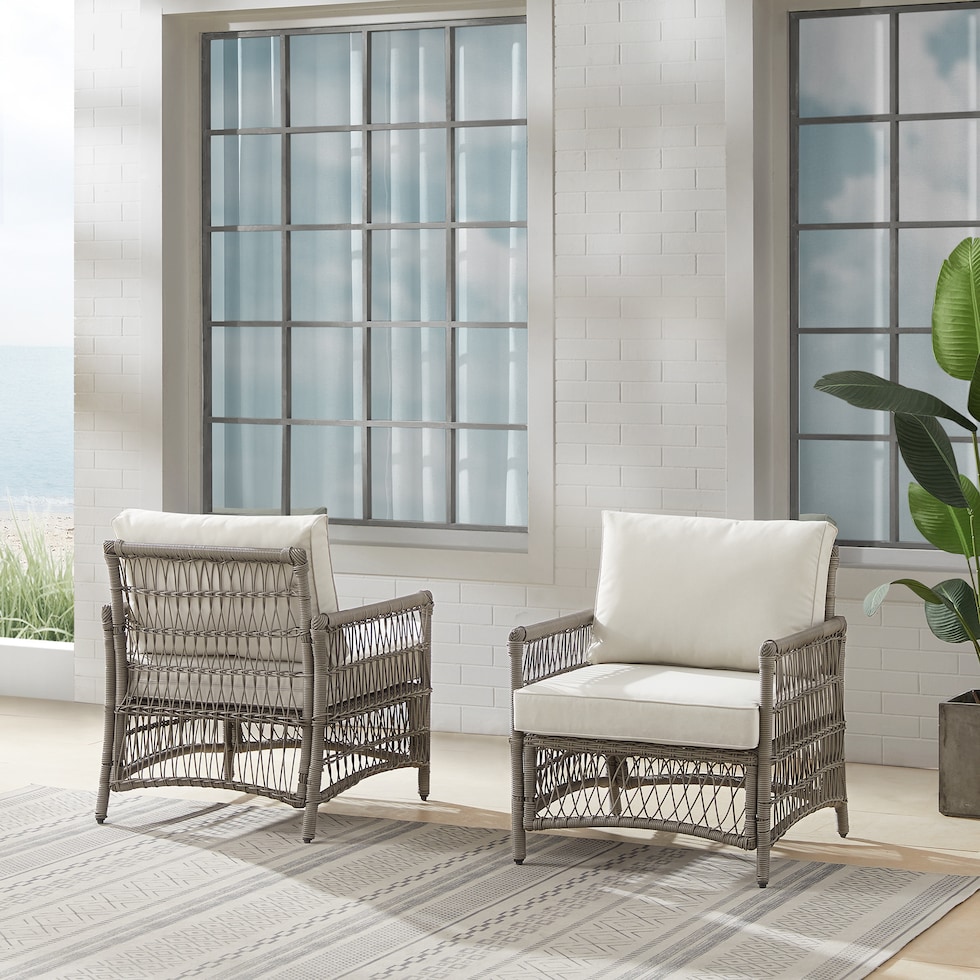 lakeline brown and cream outdoor chair   